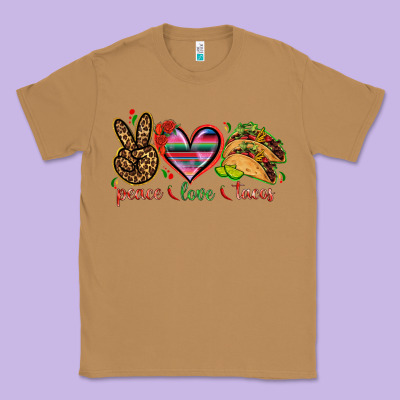 Peace Love Tacos Classic Tee Designed By Nancycooperartshop