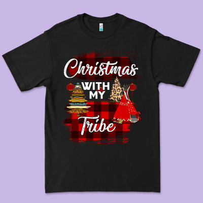 Christmas With My Tribe Premium Tee Designed By Bettercallsaul