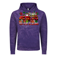 Cloud Purple tis the season christmas truck Vintage Hoodie - CowGirlArtShop