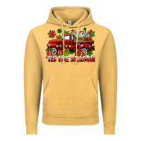 Vintage Mustard tis the season christmas truck Vintage Hoodie - CowGirlArtShop