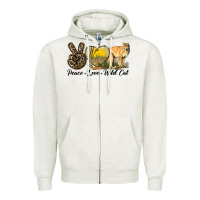 Peace Love Wild Cat Zipper Hoodie | Teevron