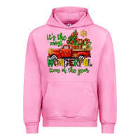 Fuchsia Pink its the most wonderful time of the year Urban Hoodie - AdoDesignShop