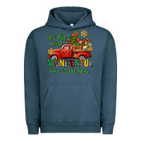 Pigment Midnight Navy its the most wonderful time of the year Urban Hoodie - AdoDesignShop