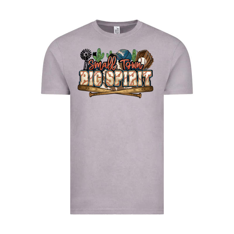 Small Town Big Spirit Baseball Vintage Tee by HowdyJamesFarm | Teevron