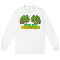 White Shake Your Shamrocks St. Patrick's Day Long Sleeve Tee - CowGirlArtShop