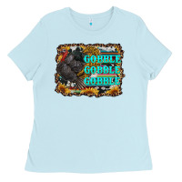 Baby Blue gobble gobble gobble Ladies Tee - RanaPortraitStore
