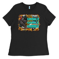 Black gobble gobble gobble Ladies Tee - RanaPortraitStore