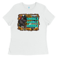 White gobble gobble gobble Ladies Tee - RanaPortraitStore