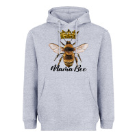 Heather Grey mama bee with crown Heavyweight Hoodie - Artiststas