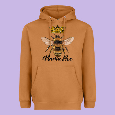 Mama Bee With Crown Heavyweight Hoodie Designed By Artiststas