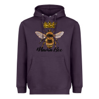 Plum mama bee with crown Heavyweight Hoodie - Artiststas