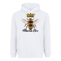 White mama bee with crown Heavyweight Hoodie - Artiststas
