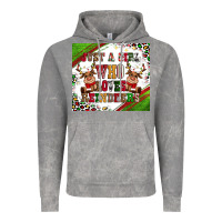 Cloud Rock just a girl who loves reindeer Vintage Hoodie - CowGirlArtShop