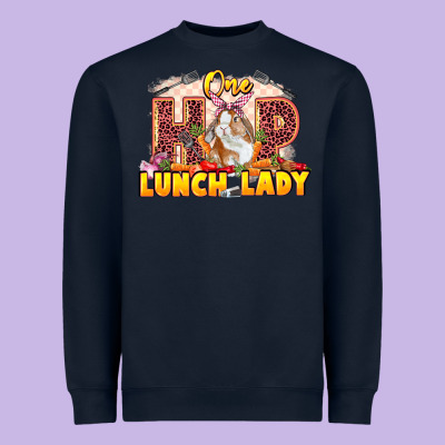 One Hip Lunch Lady Easter Day Heavyweight Sweatshirt Designed By Lillyallendesigns