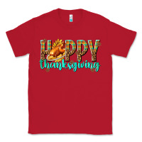 Red Happy Thanksgiving with Turkey Classic Tee - texasbilliewilder