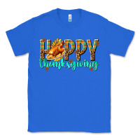 True Royal Happy Thanksgiving with Turkey Classic Tee - texasbilliewilder