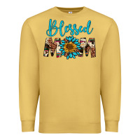 Antique Gold blessed mom Premium Sweatshirt - Artiststas