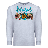Heather Grey blessed mom Premium Sweatshirt - Artiststas