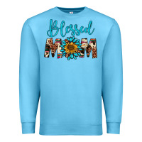 Ocean Blue blessed mom Premium Sweatshirt - Artiststas