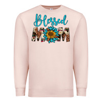 Pale Pink blessed mom Premium Sweatshirt - Artiststas