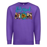 Purple blessed mom Premium Sweatshirt - Artiststas