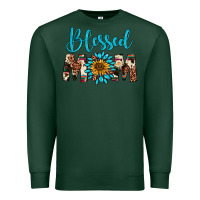 Sports Green blessed mom Premium Sweatshirt - Artiststas