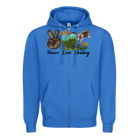 True Royal Peace Love Donkey Zipper Hoodie - LillyAllenDesigns