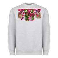 Heather Grey Stuck On You Heavyweight Sweatshirt - CowhideDigitalArt