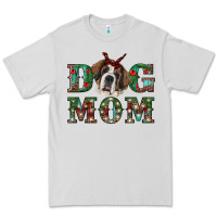 Dove Grey Western Christmas Dog Mom St Bernard Premium Tee - RanaPortraitStore
