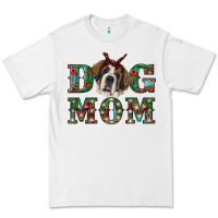 White Western Christmas Dog Mom St Bernard Premium Tee - RanaPortraitStore