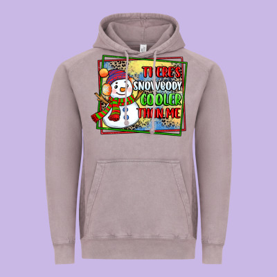 Theres Snowbody Cooler Than Me Vintage Hoodie Designed By Cowgirlartshop