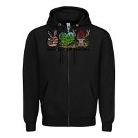 Black Peace Love Elk Buck Deer Zipper Hoodie - LillyAllenDesigns