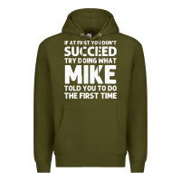 Army Green mike gift name personalized birthday funny christmas joke Premium Hoodie - minhPixels