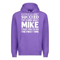 Purple mike gift name personalized birthday funny christmas joke Premium Hoodie - minhPixels