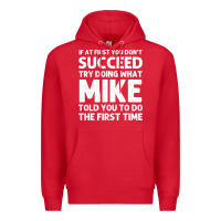 Red mike gift name personalized birthday funny christmas joke Premium Hoodie - minhPixels