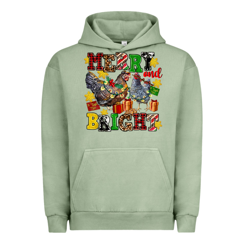Chicken Merry And Bright Urban Hoodie by AdoDesignShop | Teevron