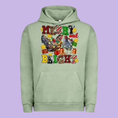 Chicken Merry And Bright Urban Hoodie Designed By Adodesignshop