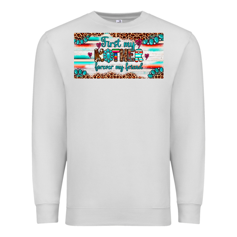 First My Mother Forever My Friend  License Plate Premium Sweatshirt by Artiststas | Teevron