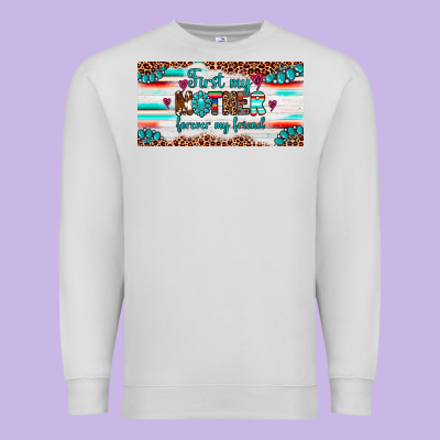 First My Mother Forever My Friend  License Plate Premium Sweatshirt Designed By Artiststas