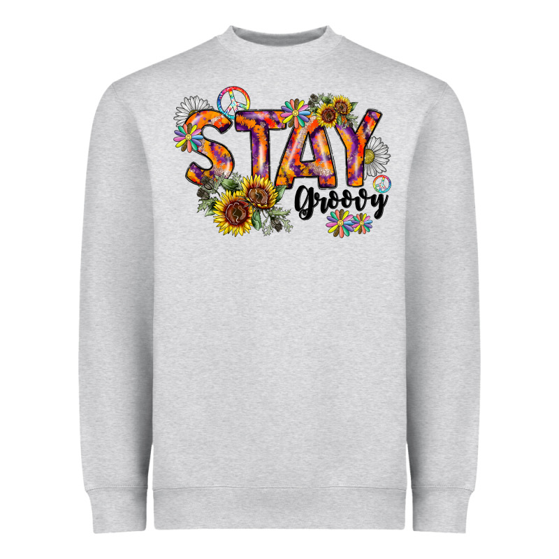 Stay Groovy Heavyweight Sweatshirt by CowhideDigitalArt | Teevron
