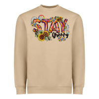 Mushroom Stay Groovy Heavyweight Sweatshirt - CowhideDigitalArt