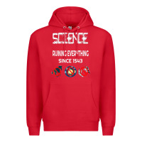 Red Science Ruining Everything Since 1543 Aliens Premium Hoodie - minhPixels