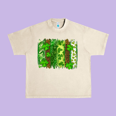 St Patrick's Day Brushstrokes Urban Heavy Tee Designed By Ranaportraitstore