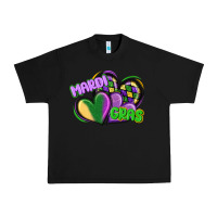 Black mardi gras heart Urban Heavy Tee - CowGirlArtShop
