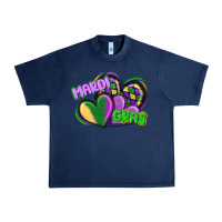Navy mardi gras heart Urban Heavy Tee - CowGirlArtShop