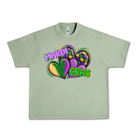 Oil Green mardi gras heart Urban Heavy Tee - CowGirlArtShop
