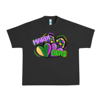 Pigment Black mardi gras heart Urban Heavy Tee - CowGirlArtShop