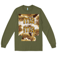 Army Green Mama with leopard and cowhide regular can cooler Long Sleeve Tee - HowdyJamesFarm