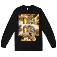 Black Mama with leopard and cowhide regular can cooler Long Sleeve Tee - HowdyJamesFarm