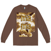 Chestnut Mama with leopard and cowhide regular can cooler Long Sleeve Tee - HowdyJamesFarm